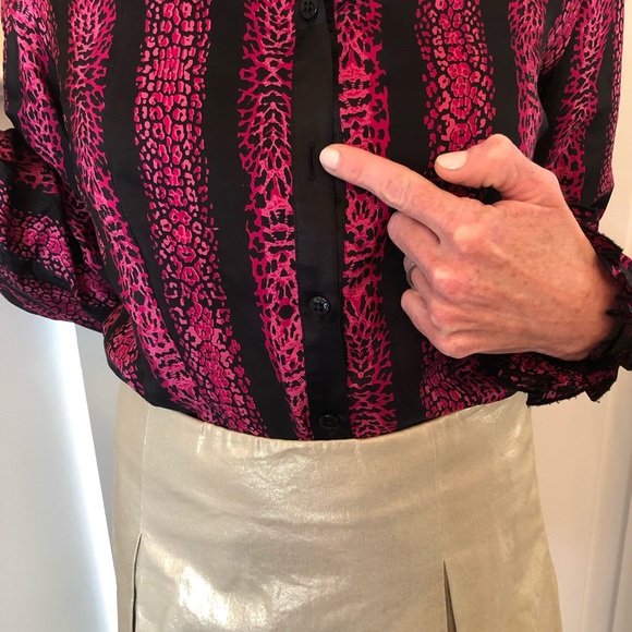 Jean Paul Gaultier blouse black and pink - Picture 2 of 6